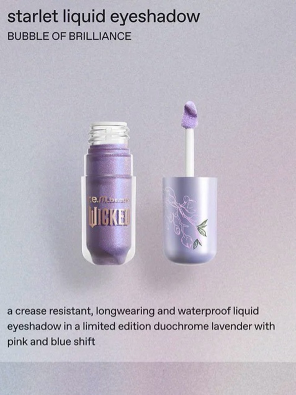REM beauty x Wicked starlet Liquid Eyeshadow - Lavender Bubble of Brillance